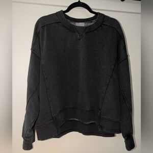 Free People x Hatch Size Med Intercept Maternity Pullover Sweatshirt NWOT Black